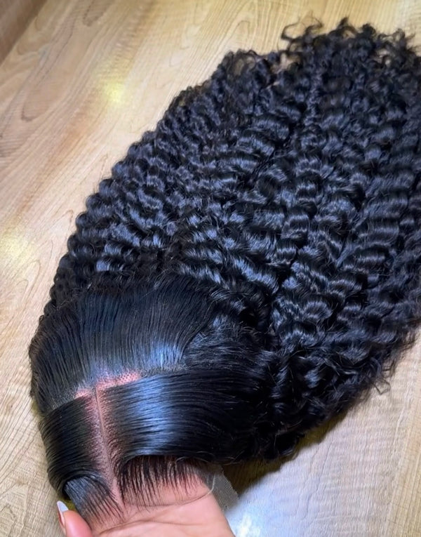 CUSTOM* Deep wave 200%density preplucked & bleached 13x6 30”