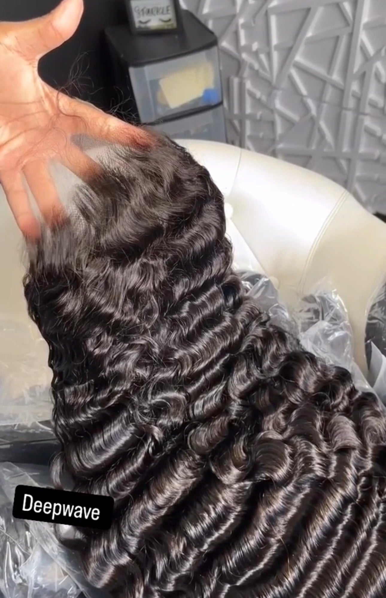 Deep wave 200% density human hair wig