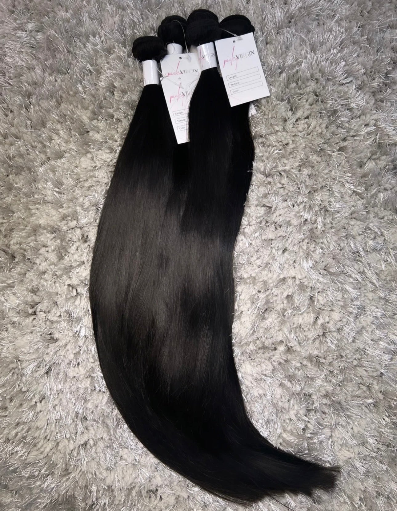 1 straight black bundle